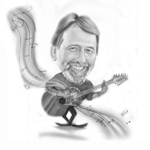 FR041 caricature guitar music