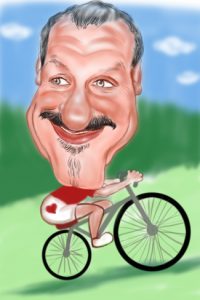 S001 Fahrrad Karikatur